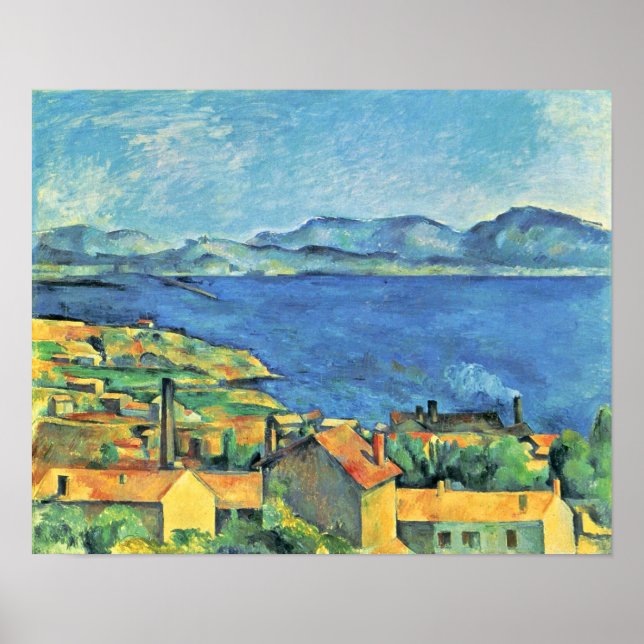 Poster Paul Cezanne - Bay of Marseilles from LEstaque (Devant)