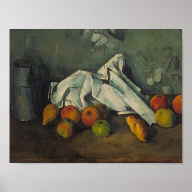 Poster Paul Cezanne - Milk Can and Apples (Devant)