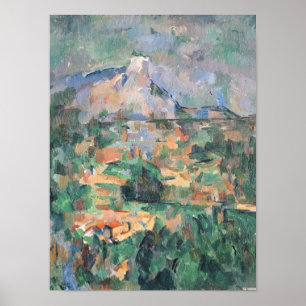 Poster Paul Cezanne Montagne Sainte-Victoire from Lauve