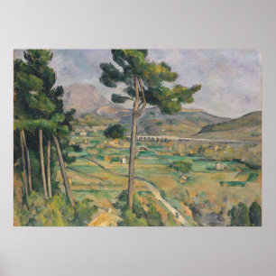 Poster Paul Cezanne   Paysage avec viaduc