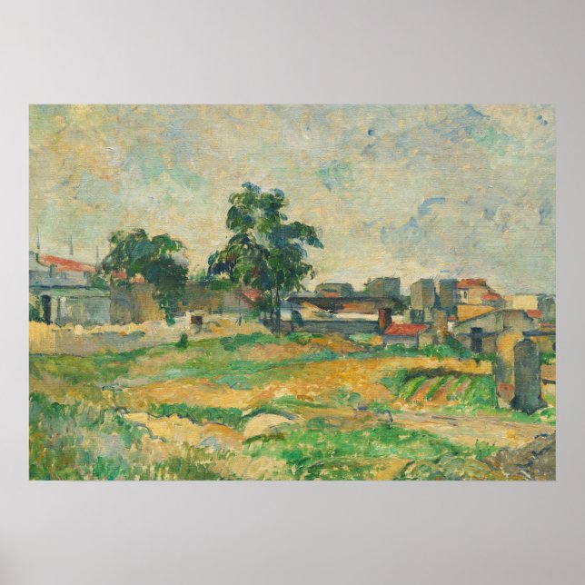 Poster Paul Cezanne | Paysage proche de Paris, c. 1876 (p (Devant)