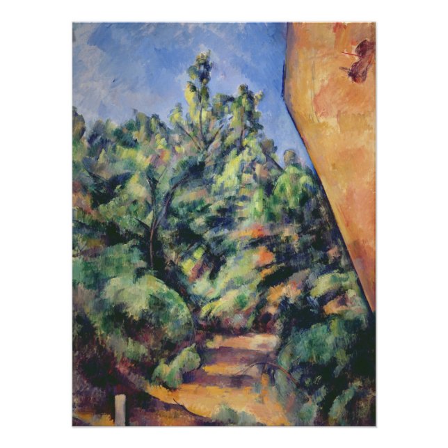 Poster Paul Cezanne | Red rock, c.1895 (huile sur toile) (Devant)