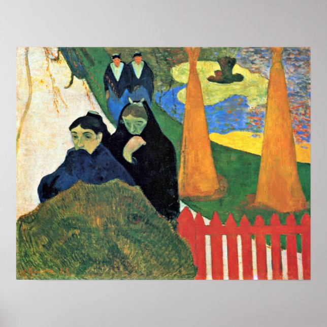 Poster Paul Gauguin - Les employées de maison traversent  (Devant)