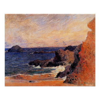 Poster Paul Gauguin - Paysage côtier, art