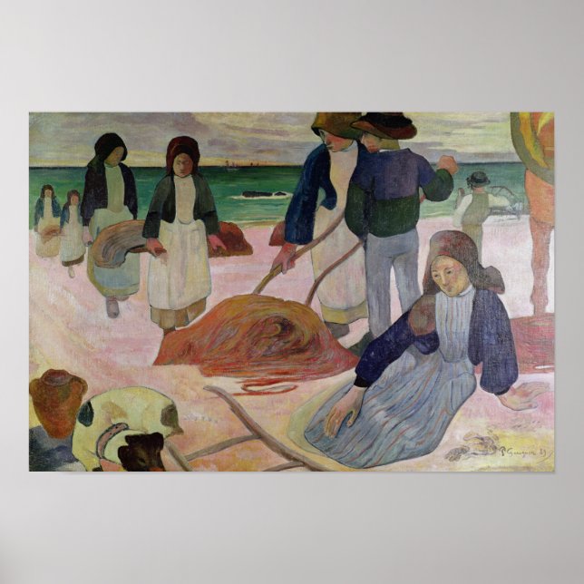 Poster Paul Gauguin | Rassembleurs d'algues, 1889 (Devant)