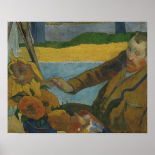 Poster Paul Gauguin -Vincent van Gogh Painting Sunflowers