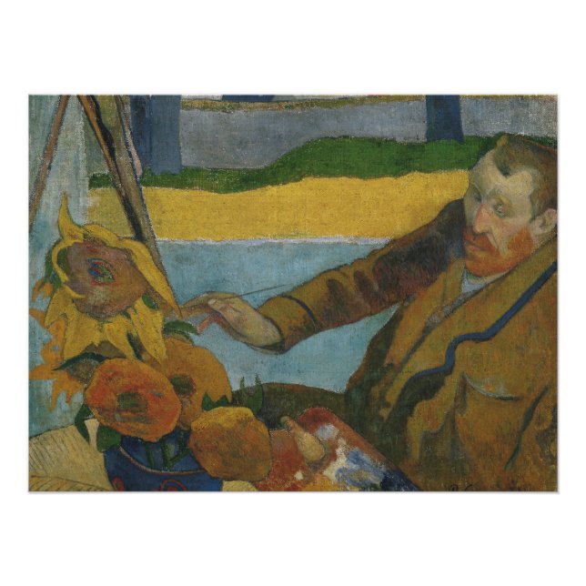Poster Paul Gauguin Vincent van Gogh peinture tournesols (Devant)