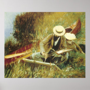 Poster Paul Helleu Sketching, John Singer Sargent