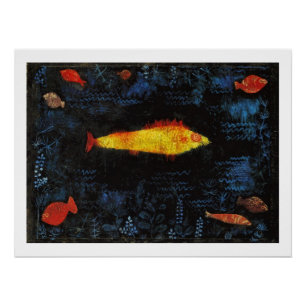 Poster Paul Klee Le poisson d'or Aquarelle Vintage Art