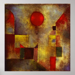 Poster Paul Klee Red Balloon
