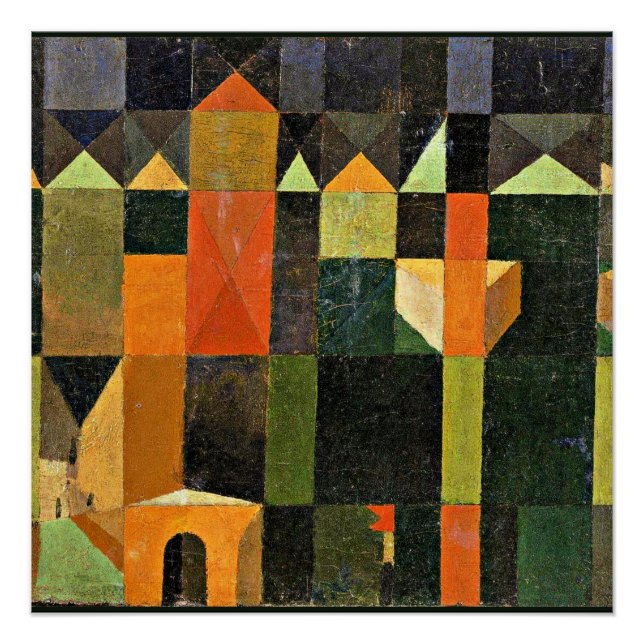 Poster Paul Klee, Ville des Tours, (Devant)