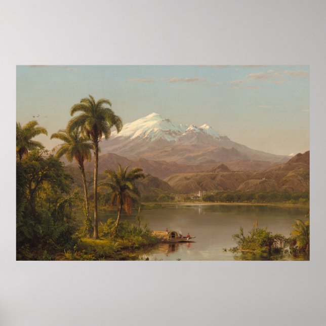 Poster Paumes de Tamaca le long de la rivière de (Devant)