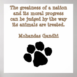 Poster PawPrintGhandi