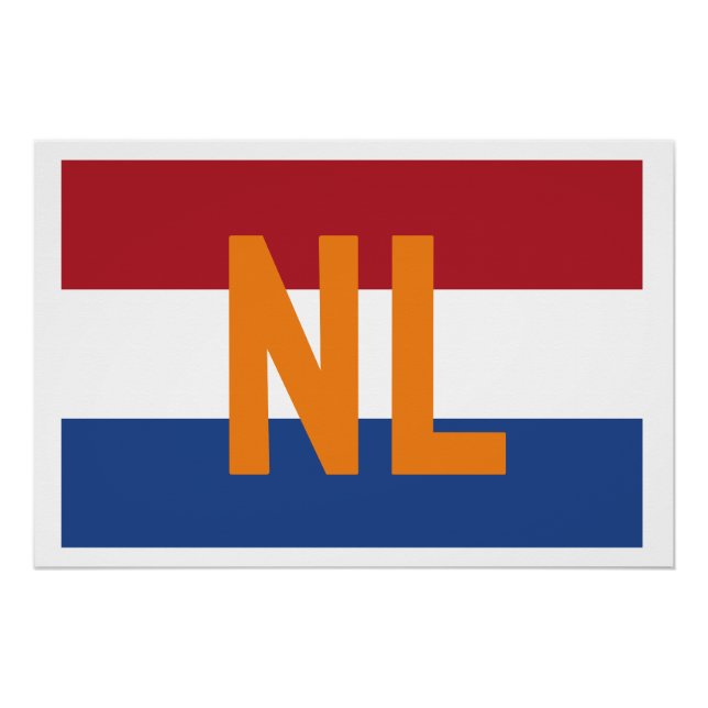 Poster Pays-Bas - drapeau/ NL (Devant)
