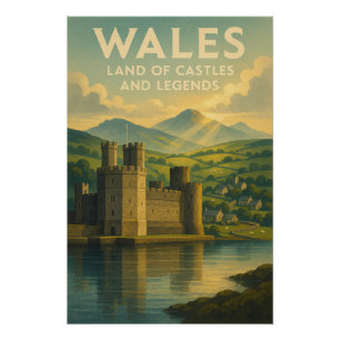 Poster Pays de Galles – Terre de Châteaux et de Légendes