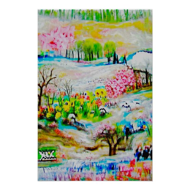 Poster Paysage à l'aquarelle 2 (Devant)
