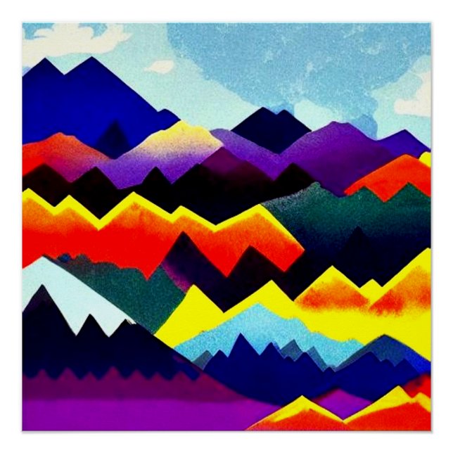 Poster Paysage abstrait 20 (Devant)