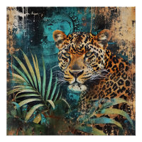 Paysage Abstrait de chats Emerald Jungle