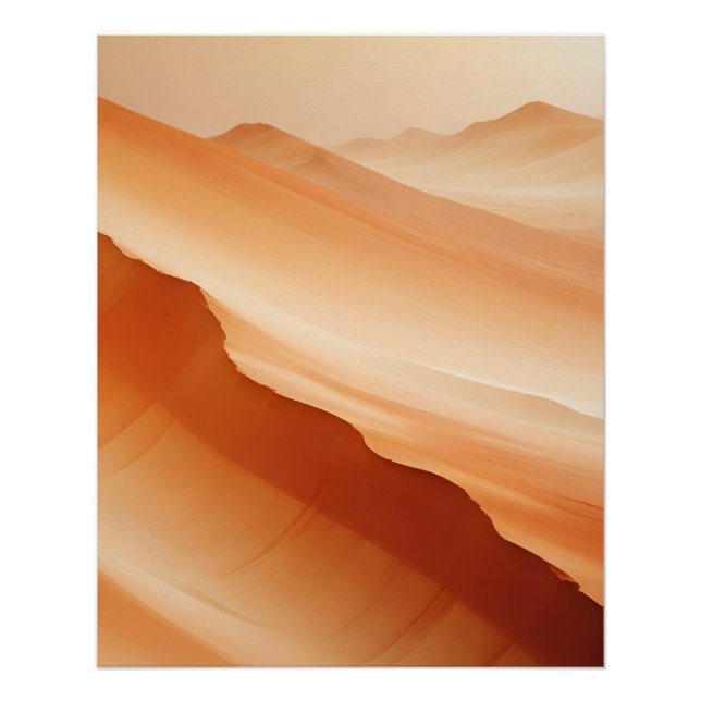 Poster Paysage Abstrait Désert Nature Arrière - plan Art (Devant)