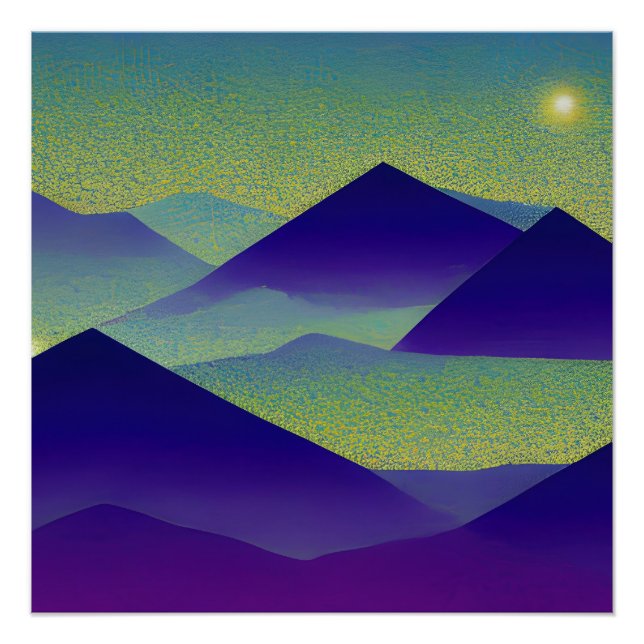 Poster Paysage Abstrait Étoile tombée 23 (Devant)