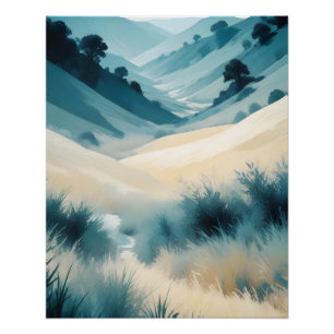 Poster Paysage Abstrait Montagnes Vallée Paysage Nature P