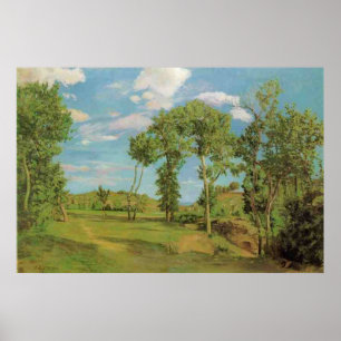 Poster Paysage au bord du Lez de Frédéric Bazille