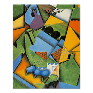 Poster Paysage avec maisons à Céret