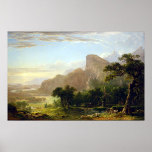 Poster Paysage Brown Thanatopsis de Durand de calcinateur