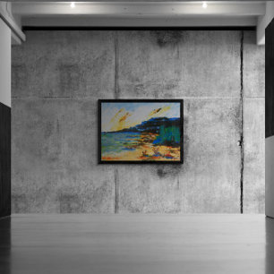 Poster Paysage côtier vibrant