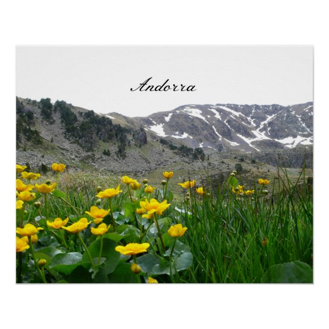 Poster paysage d'Andorre (Devant)