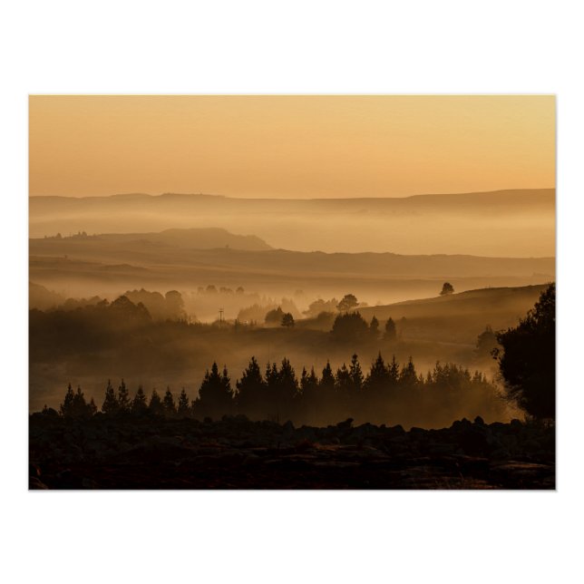 Poster Paysage de coucher du soleil (Devant)