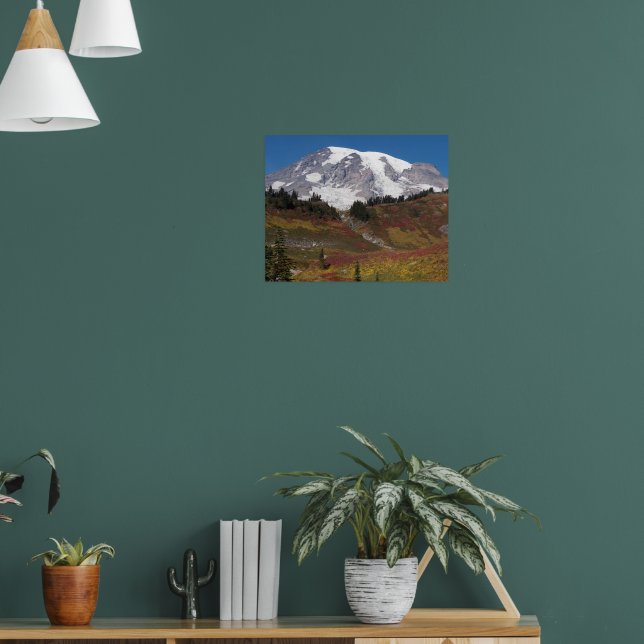 Poster Paysage de couleurs d'automne du mont Rainier (Salon 1)