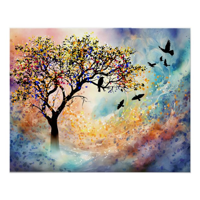 Poster Paysage de l'arbre Majestic 480 (Devant)