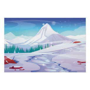 Poster Paysage de neige
