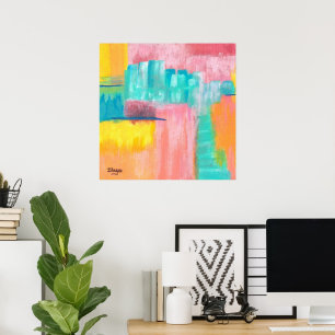 Poster Paysage de rêve Grande peinture originale d'art ab