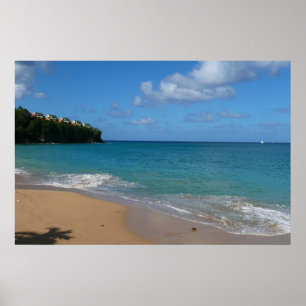 Poster Paysage de vacances tropicales à la plage de Saint