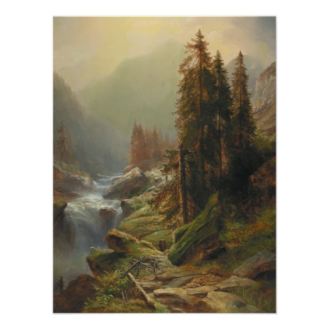 Poster Paysage des grandes montagnes - Albert Zimmermann (Devant)