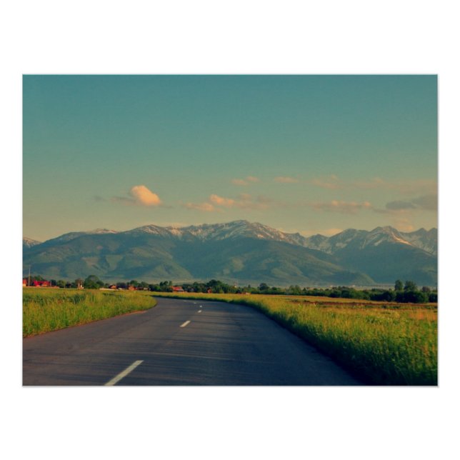 Poster Paysage des montagnes (Devant)