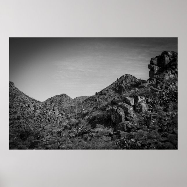 Poster paysage désertique avec graffitis (Devant)