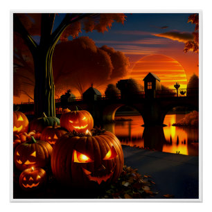 Poster Paysage d'Halloween