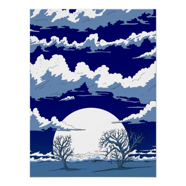 Poster Paysage d'hiver (Devant)