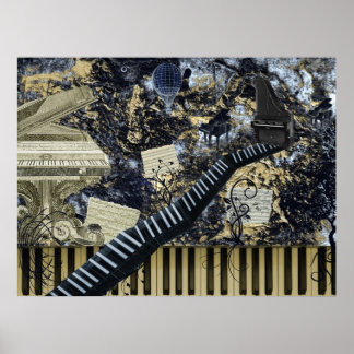 Poster Paysage du clavier