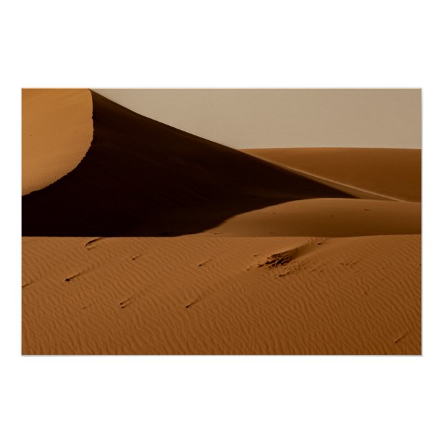 Poster Paysage du désert des dunes de sable (Devant)