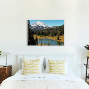 Poster Paysage du Mont Rainier et du lac Tipsoo