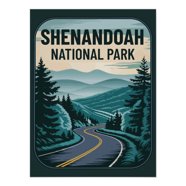 Poster Paysage du parc national de Shenandoah (Devant)