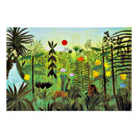 Paysage exotique avec Lion et Lioness,