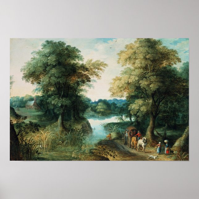 Poster Paysage fluvial (Devant)