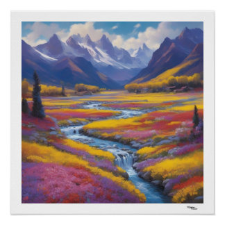 Poster Paysage fluvial