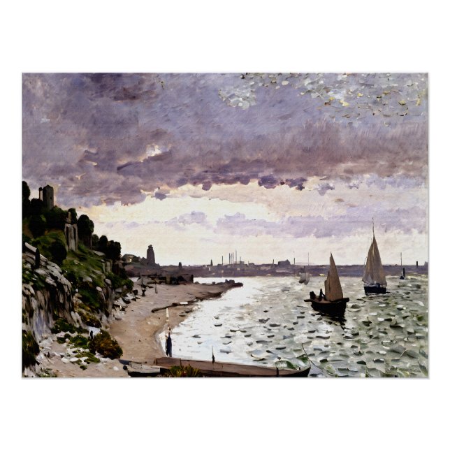 Poster Paysage impressionniste avec côte (Devant)