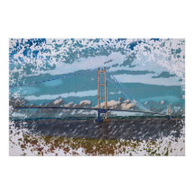 Paysage impressionniste du pont de Humber